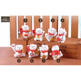 [MC309] ตุ๊กตุ่นจิ๋ว แมวกวัก 8 ตัว 🐱 (1 ตัว ราคา 25 บาท | 1 เซต (8 ตัว) ราคา 184 บาท)