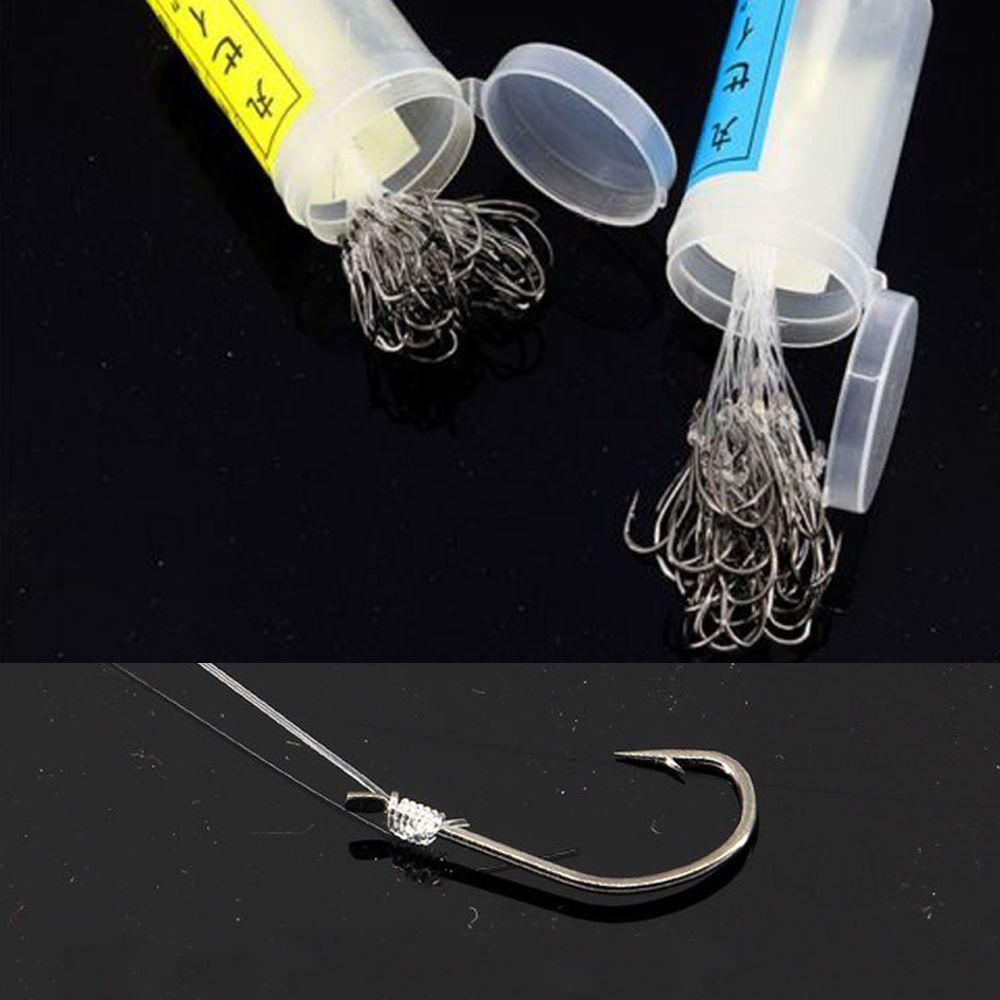 Wattle ตะขอตกปลา เหล็กคาร์บอน พร้อมสายเอ็นตกปลา 50 40 30 25 ชิ้น - รูปที่ 3