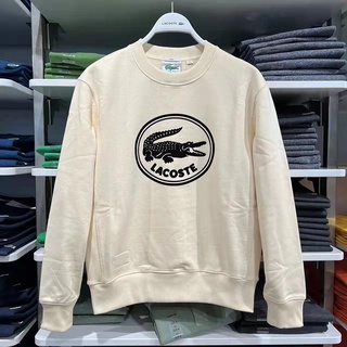 Lacoste ใหม่ เสื้อกันหนาวลําลอง คอกลม แขนยาว ผ้าขนหนู ผ้าฟลีซ ใส่สบาย สําหรับผู้ชาย และผู้หญิง