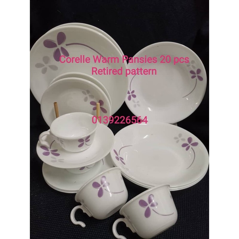CORELLE WARM PANSIES