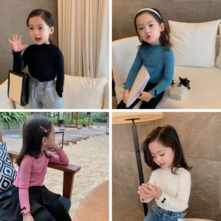 Kids 1-6 Years Old Delicate Baby Girls Long-sleeve T-shirt for Girls Infants Toddlers Cotton Casual Tops