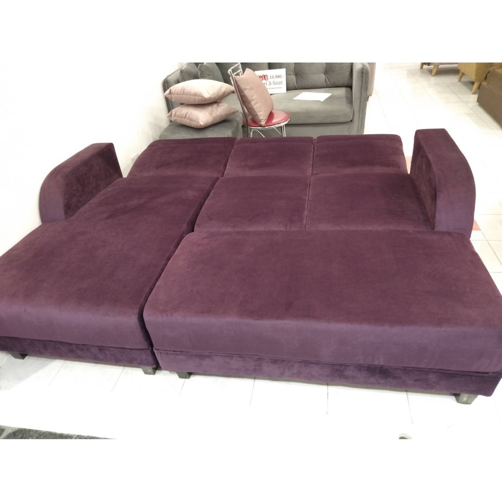 TL Sofa Bed + Stool box เปิดเก็บของได้ โซฟาปรับนอน โซฟาเบด