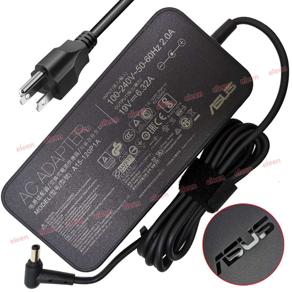 120W 6.32A 19V Laptop AC Adapter Charger For ASUS ROG N56V N56ZV N73S N73SM N75 N75S N75SF N76VZ N56JR G60J G71G GL553 GL553V GL553VW GL553VD GL553VE G60J G60VX N53SV N53SN N55 N55S N55SF N56JR GL552JX GL552VX GL552VW GL552VL  A15-120P1A PA-1121-28 5.5mm