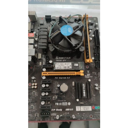 เมนบอร์ด Biostar tb250-BTC สําหรับการขุดกรอบ ฟรี proc พร้อม ram และ hdd