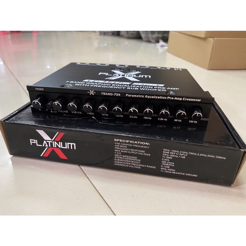 519บาท ปรี7แบนด์เบสอิสระ PLATINUM -X รุ่น 739 ปรีติดรถยนต์