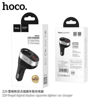 Hoco Z29 อะแดปเตอร์ชาร์จโทรศัพท์มือถือ USB คู่ ชาร์จเร็ว 3.1A 1 ช่อง สําหรับรถยนต์ Hoco Z29 อะแดปเตอร์ชาร์จโทรศัพท์