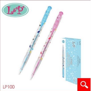 ปากกา L&amp;P Ballpoint Pen LP100 ปากกาลูกลื่น แอลแอนด์พี 12ด้าม/กล่อง