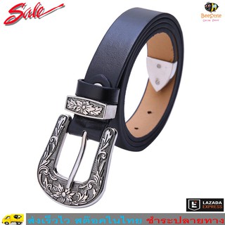 BeeStyle เข็มขัด เข็มขัดผู้หญิง เข็มขัดแฟชั่น High Quality Womens Fashion Belt รุ่น Country Style 1854 สีดำ