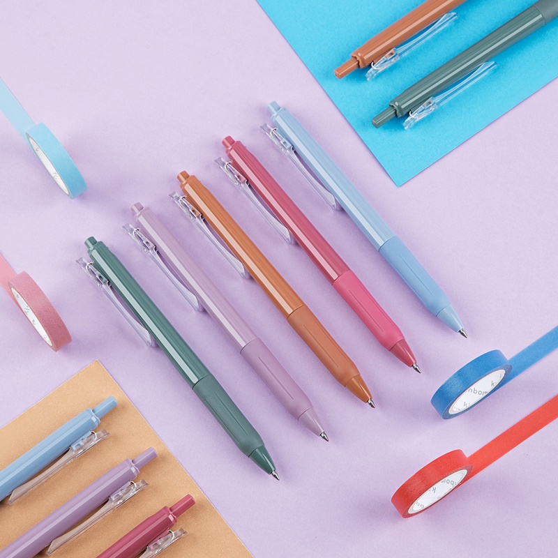 Guangbo Black 0.5 มม. Nib Gel Ink ปากกาลูกลื่นการออกแบบเปลือกโปร่งใสสําหรับนักเรียนสํานักงาน - GUBB7