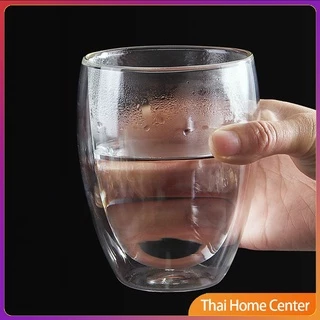 [A665] แก้วกาแฟ สไตล์ ญี่ปุ่น Double-layer glass