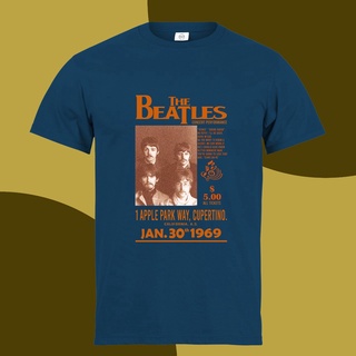 แขนสั้นcrew neckเสื้อยืด ลาย The Beatles Concert Black Navy White Distro คุณภาพสูง MMS_001S-XXXXL