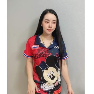 ❥❥เสื้อบอลทีมชาติไทย มิกกี้ครึ่งตัว Mickey lovely ทรงเข้ารูป ❥❥มีปลายทางจ้า