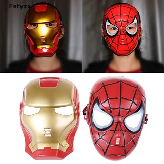 Fstyzx 1Pc Superhero mask for kid &amp; adult Avengers Spiderman Iron Man mask novelty toy FY