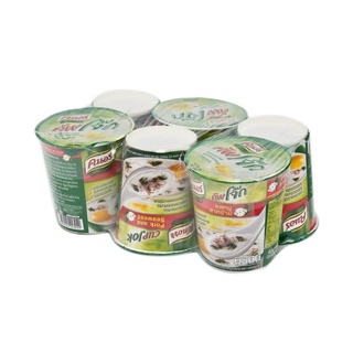 คนอร์คัพ โจ๊กกึ่งสำเร็จรูป รสหมูสาหร่าย 35 กรัม x 6 ถ้วย Knorr Cup Jok Pork Seaweed 35 g x 6 Cups