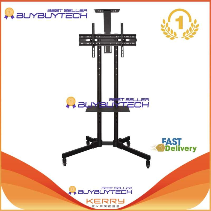 buybuytech ส่ง Mobile TV Stand ขาตั้งทีวี แบบเคลื่อนที่ได้ พร้อมชั้นวาง 1 ชั้น (รองรับจอขนาด 32-70 นิ้ว) รับน้ำหนัก60KG