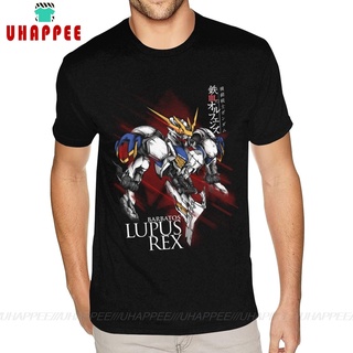 [S-5XL]เสื้อยืด พิมพ์ลาย Gundam Barbatos Lupus Rex สีดํา สําหรับผู้ชาย