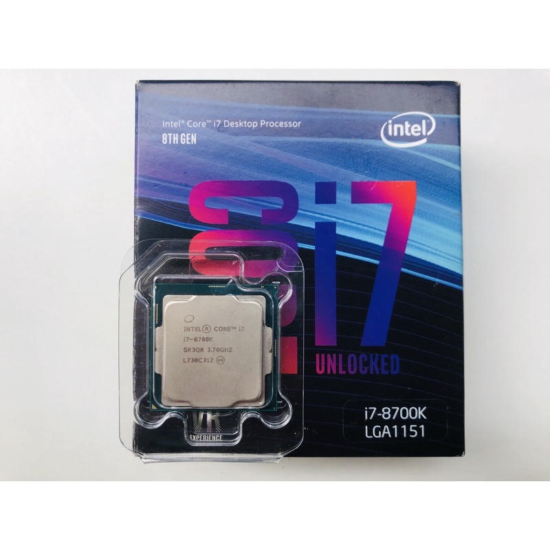 CPU Intel Core I7 8700K 6C/12T LGA1151v2 มีประกัน พร้อมส่ง