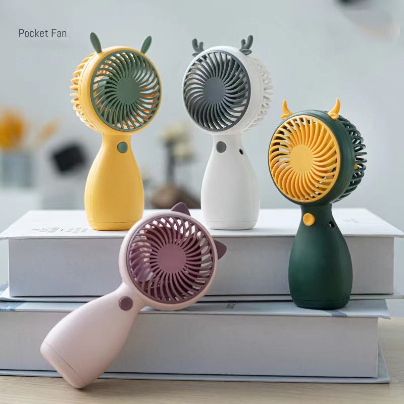 Shopee Thailand - Mini fan, portable fan, handheld fan, usb mini fan, foldable, adjustable in 3 levels, rechargeable fan table fan small fan