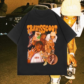 เสื้อยืดผู้ Travis Scot ขนาดใหญ่ | เสื้อยืด สไตล์วินเทจ | เสื้อยืด Rap TEE | เสื้อยืด พิมพ์ลาย Bootleg | T00309 S-5XL