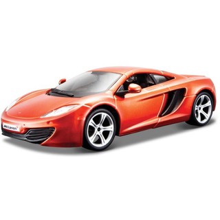 รถโมเดลสุดเท่ห์สีส้ม bburago 18-21074 McLaren MP4 12C กระโปรงหน้าและหลังเปิดได้ 1/24