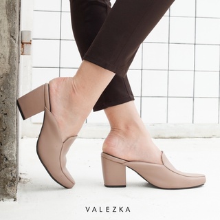 VALEZKA SS03 สี Latte(ลาเต้) รองเท้าส้นสูง 3 นิ้ว *** (ไซส์ปกติ)