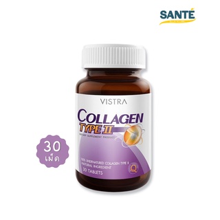 VISTRA Collagen Type II วิสทร้า คอลลาเจน ไทพ์ทู บำรุงกระดูก ข้อเข่า ขนาด 30 เม็ด