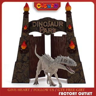 โมเดลฟิกเกอร์ Jurassic Portal Frame Park Simulaition Indominus Rex Volcano ของเล่นสําหรับเด็ก