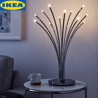 IKEA HOVNÄS โฮฟเนส โคมไฟตั้งโต๊ะ, ชุบโครเมียม ปิด เปิด และหรี่ไฟได้เพียงใช้ปลายนิ้วสัมผัส เพราะโคมไฟมีดิมเมอร์ระบบสัมผัส