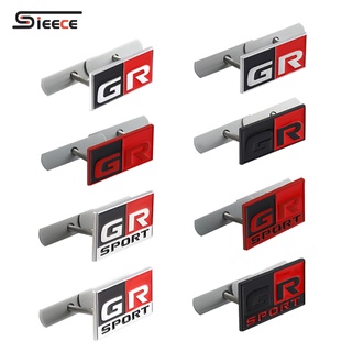 Sieece GR SPORT GR โลหะรถด้านหน้าย่างสัญลักษณ์อัตโนมัติด้านหลังตกแต่งรถ รูปลอก สำหรับ Toyota GR Sport