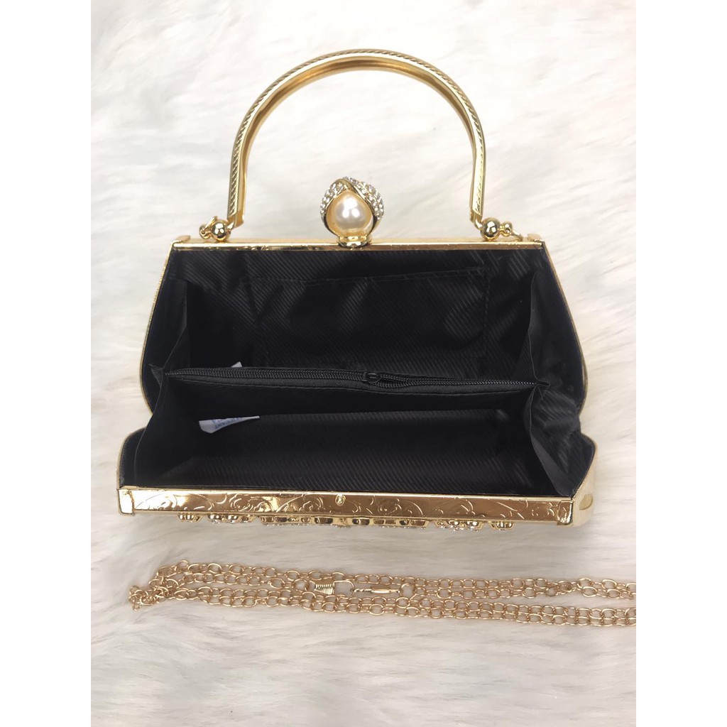 พร้อมส่ง กระเป๋าถือ/ออกงานราตรี ผู้หญิง เพชรประดับด้านหน้า สวยหรู STARCATE แบบใหม่ - รูปที่ 6