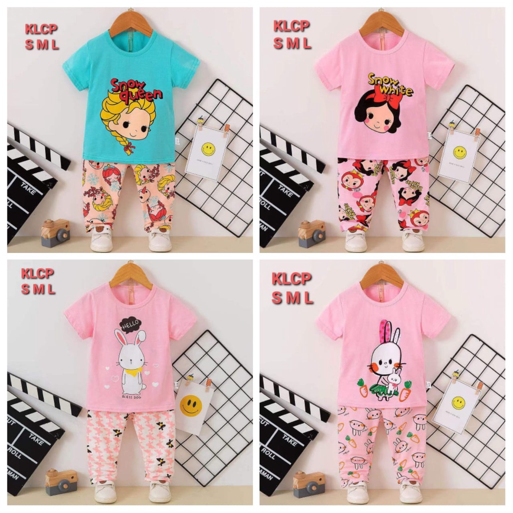 KATUN YONKA OFFICIAL - ชุดนอนเด็กนําเข้า แขนสั้น วัสดุผ้าฝ้าย ใส่สบาย ลายการ์ตูนสุดน่ารัก