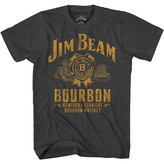 เสื้อยืดผ้าฝ้ายพิมพ์ลายขายดี เสื้อยืด พิมพ์ลายกราฟฟิค Jim Beam Bourbon สําหรับผู้ชาย