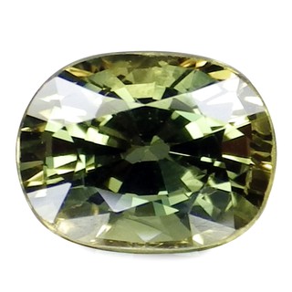 พลอย แซฟไฟร์ สองสี เขียว เหลือง บางกะจะ ธรรมชาติ แท้ ( Natural Bi-Color Yellow Green Sapphire ) 1.57 กะรัต