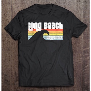 เสื้อยืด พิมพ์ลายคลื่นทะเล I Love Long Beach California Ca Pacific