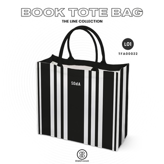 กระเป๋า Book Tote Bag The LINE Collection (Black Color) รหัส TFA00022  #SOdAPrintinG