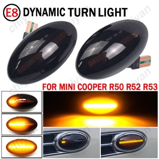 หลอดไฟเลี้ยวไดนามิก LED สําหรับ BMW MINI Cooper R50 R52 R53 2002-2008 1 คู่