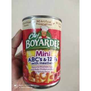 แพ็ค2กระป๋อง chef boyardee mini abcs and 123s with meatballs