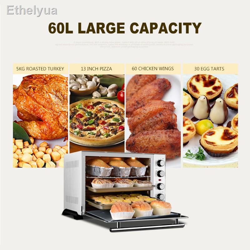 ลด 50% ในร้านค้า♧เตาอบในครัวเรือน รับประกัน 2 ปี♚houesehold electric oven large capacity commercial electric oven hot ai