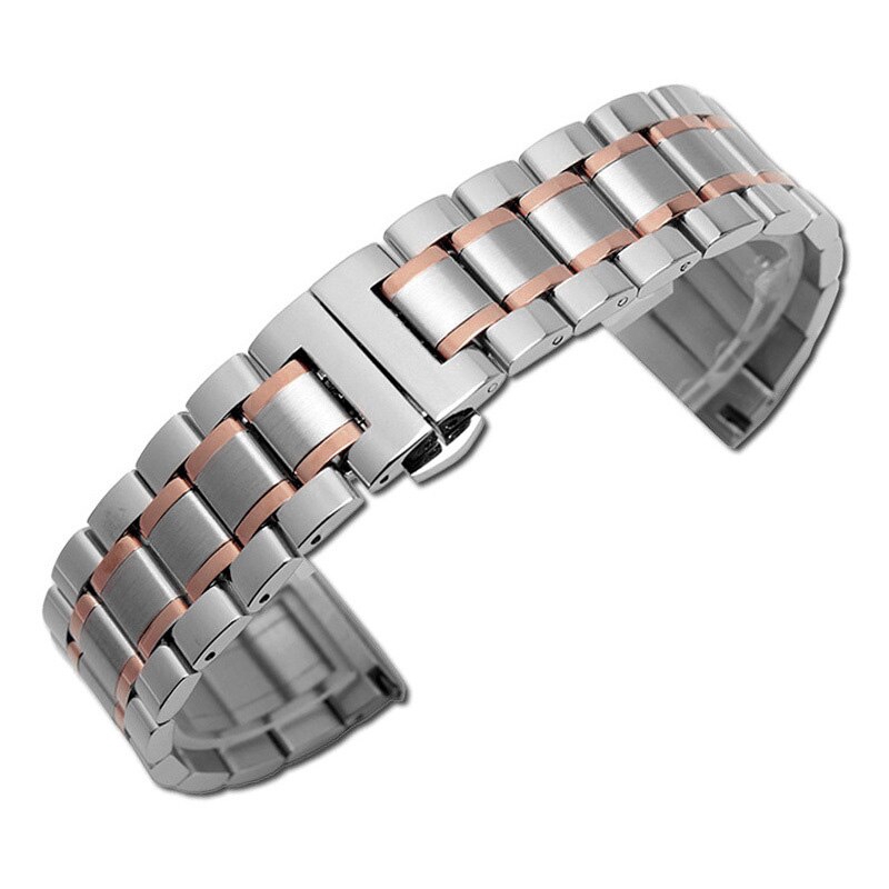 Stainless Steel Watch Strap Wristwatch Band Wrist Strap Replacement Bracelet 14 16 17 18 19 20 22 24mm(Without connector) #8