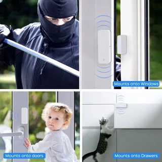 Tuya WiFi Door Sensor D01 D06 (No Hub) เซ็นเซอร์ประตู หน้าต่าง ลิ้นชักตู้ แจ้งเตือนผ่านมือถือ