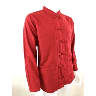 เสื้อผ้าฝ้าย ผ้าพื้นเมือง (ผ้าชินมัย) คอจีน กระดุมจีน แขนยาว