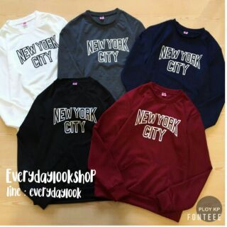 พร้อมส่ง เสื้อแขนยาว สกรีนNEWYORK