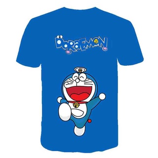 เสื้อยืดราคาถูกCute Japan Anime Blue Doraemon Boys T Shirt Kids Tshirt Comic story T-Shirts Girls Child T-Shirts Childre