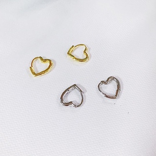 LLRB | ต่างหูห่วงเงิน 925 Heart Hoop silver and gold