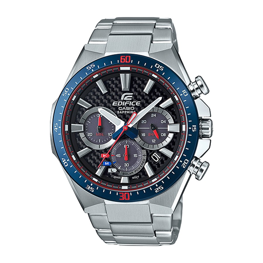 Casio Edifice นาฬิกาข้อมือผู้ชาย สายสเตนเลสสตีล รุ่น EFS-S520,EFS-S520TR,EFS-S520TR-1A - สีเงิน