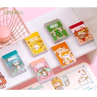 Qqmall สติ๊กเกอร์ Diy ลาย Memo Sticky Notes Girl สําหรับติดตกแต่งสมุดไดอารี่อัลบั้มภาพ 50ชิ้น/ชุด