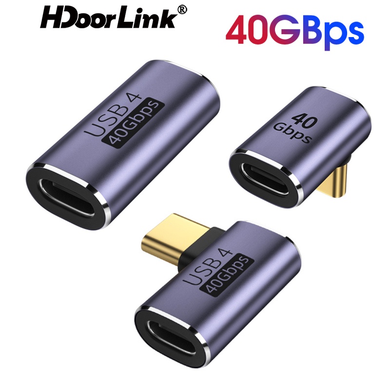 Hdoorlink อะแดปเตอร์ชาร์จเร็ว Type C USB4.0 40Gbps OTG Thunderbolt3 8K@60Hz 100W 5A