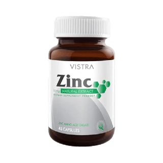 VISTRA Zinc เสริมสร้างภูมิคุ้มกัน รักษาสิว 45 เม็ด