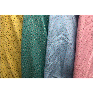 ผ้าพิมพ์ลายดอกเล็กผ้าเมตรCS0072Cotton100%พิมพ์ลาย