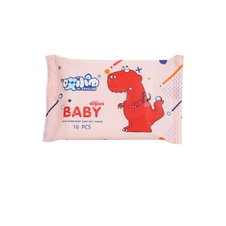 ถูกที่สุด ทิชชู่เปียก ทิชชู่  Baby wipes ทิชชู่เปียกเด็ก กระดาษทิชชู่เปียก เช็ดชู่เปียก แผ่นทำความสะอาด สูตรอ่อนโยน 10 แผ่น /แพ็ค SJ64280